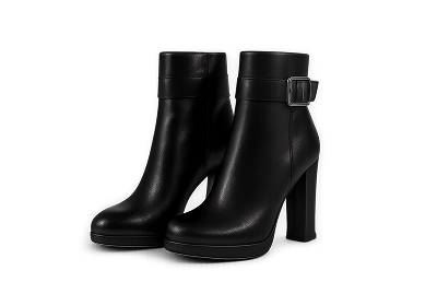Ботильоны чёрные с пряжкой