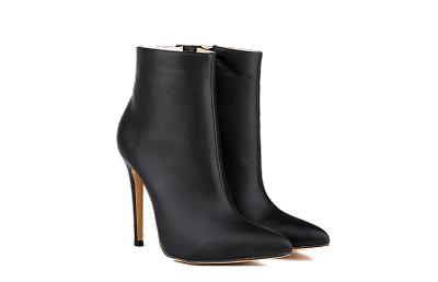 Сапоги женские черные на каблуке